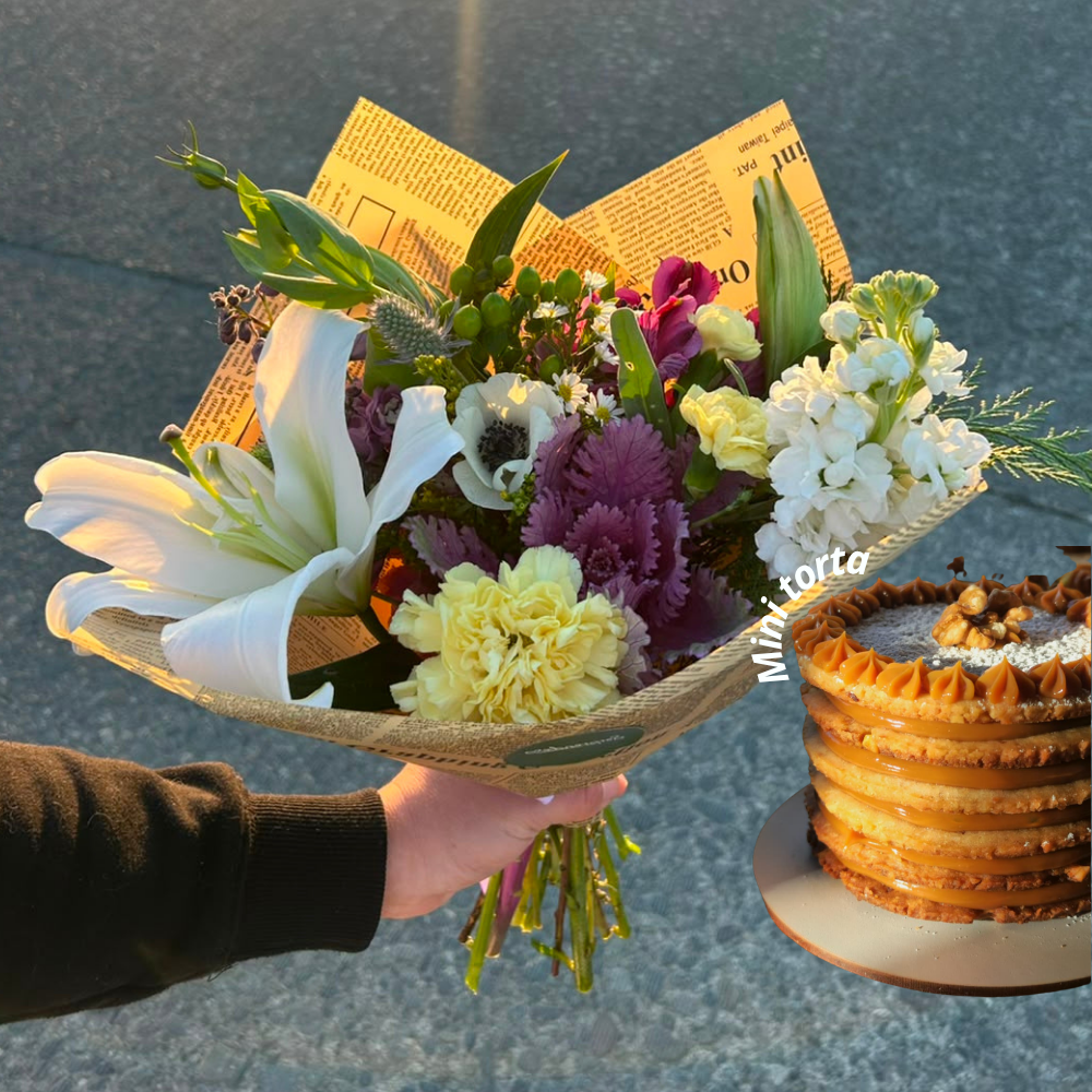 PACK ESPECIAL: MINI TORTA + RAMO MIXTO MEDIANO