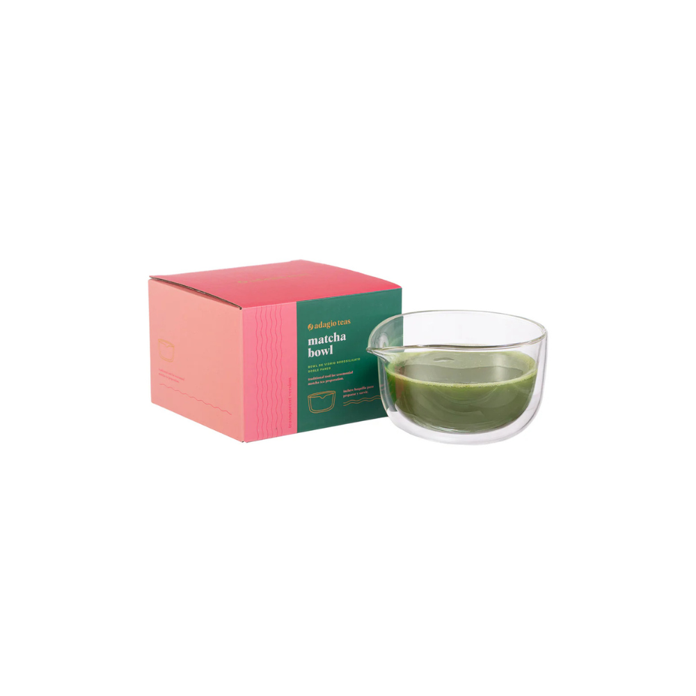 MATCHA BOWL DE VIDRIO DOBLE TRANSPARENTE