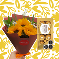 PACK ESPECIAL🌻: RAMO 3 GIRASOLES + FERRERO 8 UND