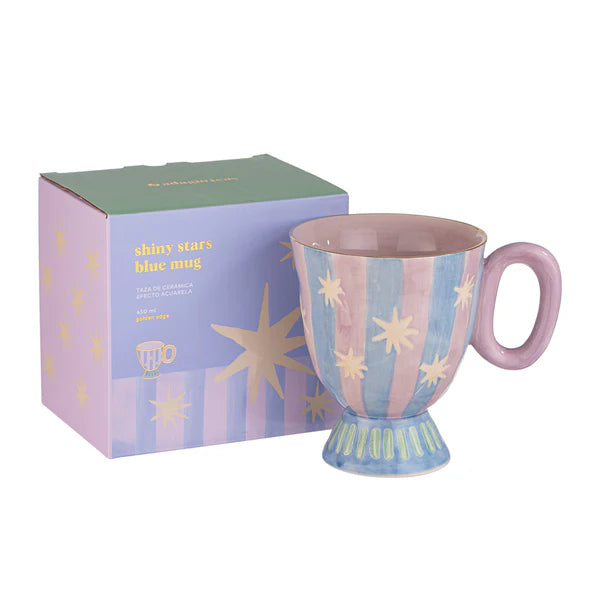 TAZA CERÁMICA 450 ML JOYEE SHINY STARS BLUE