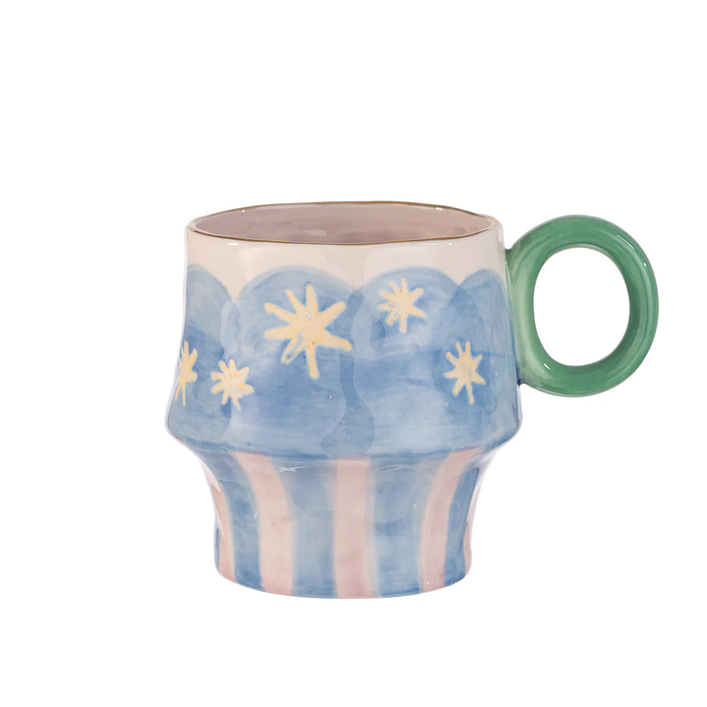 TAZA CERÁMICA 500 ML JOYEE SHINY STARS BLUE