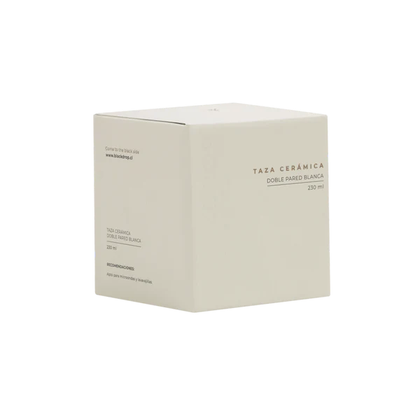 TAZA CERÁMICA CAPPUCCINO BLANCA 230 ML