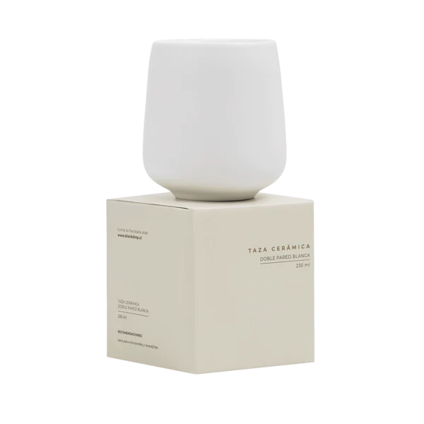 TAZA CERÁMICA CAPPUCCINO BLANCA 230 ML