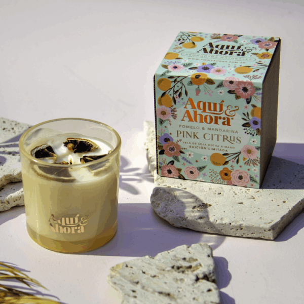 VELA SOJA PINK CITRUS