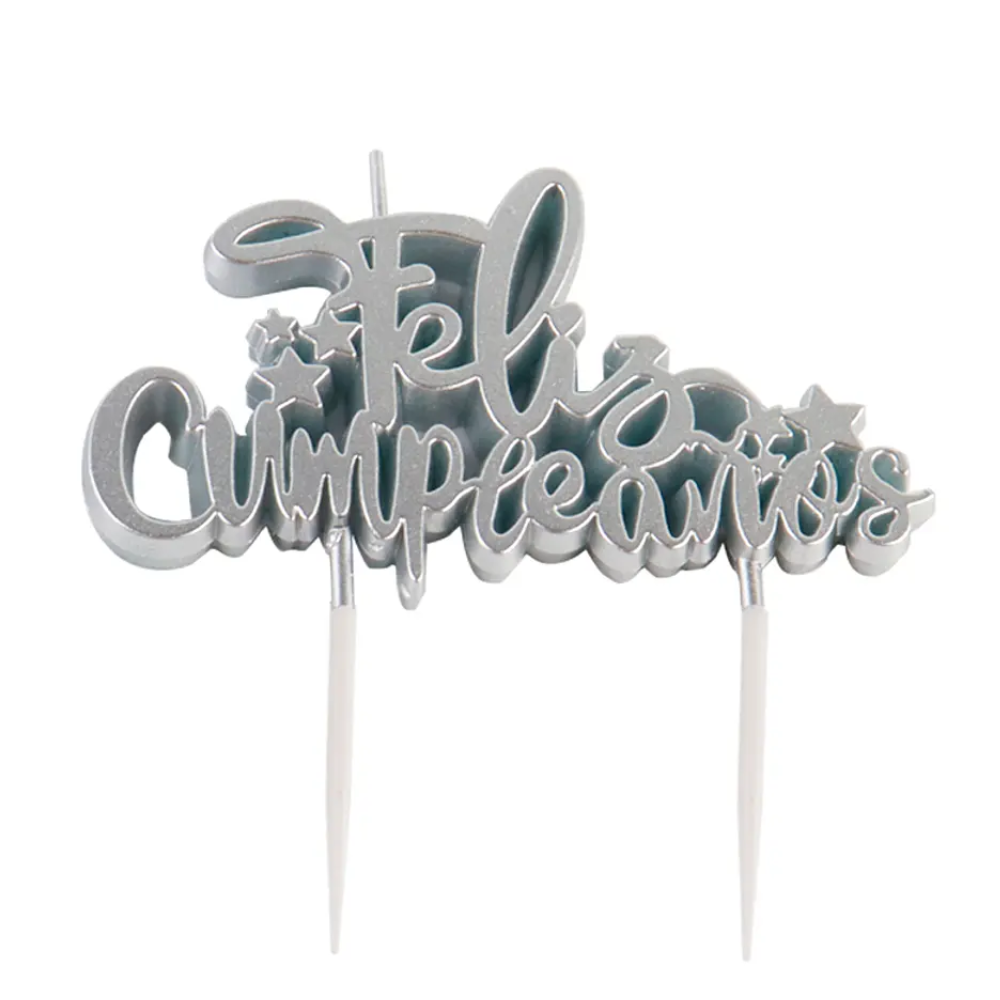 330 VELA CUMPLEAÑOS PLATEADA - Imagen 1