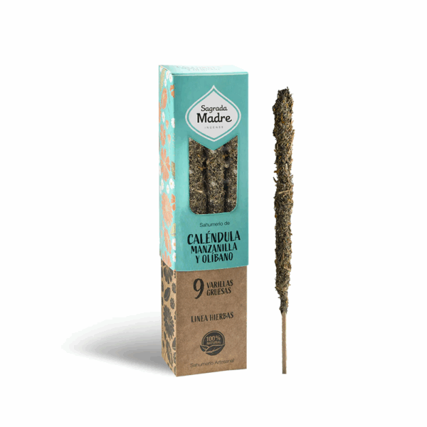 SAHUMERIO HERBAL CALENDULA MANZANILLA Y OLIBANO