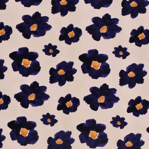 ROLLO PAPEL DE REGALO FLORES AZULES