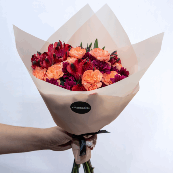 RAMO MINI CLAVELES, MABLES Y ASTROMELIAS