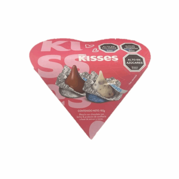 CAJA CORAZÓN KISSES 102 GR